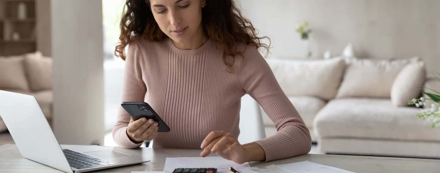 Person using a smartphone
