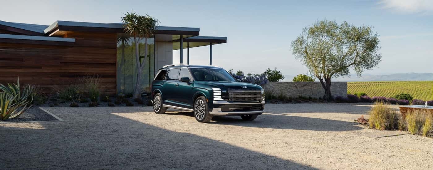 Green 2026 Hyundai Palisade Calligraphy parked on a driveway