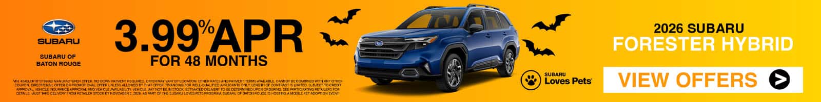 2026 Subaru Forester Hybrid - 3.99% APR for 48 Months