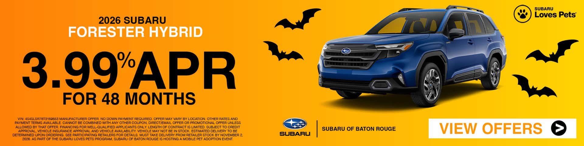 2026 Subaru Forester Hybrid - 3.99% APR for 48 Months