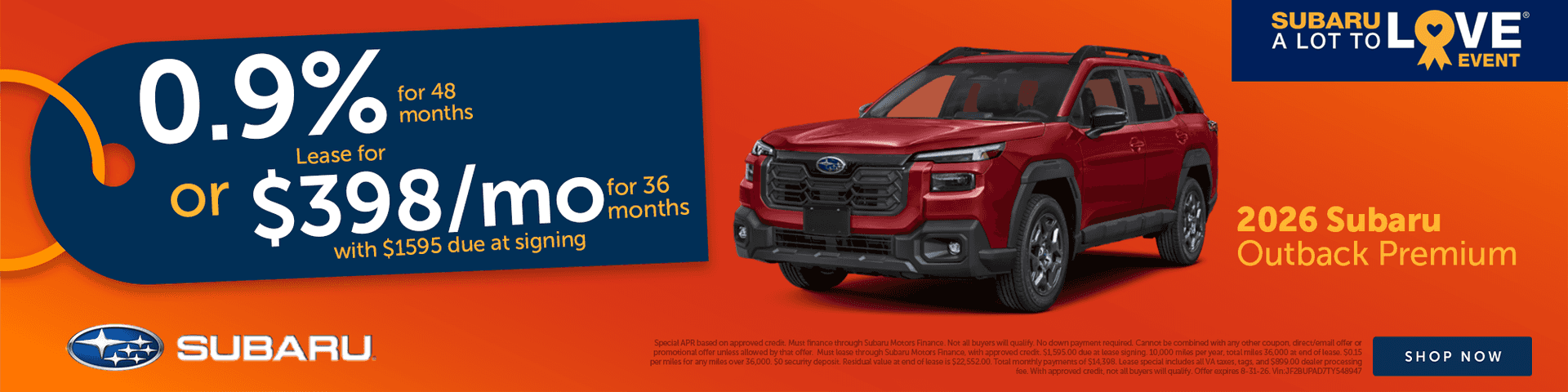 August Outback Offer