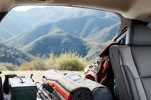 2022 Subaru Outback- interior to outside view through hatchback-gear in back-fixop