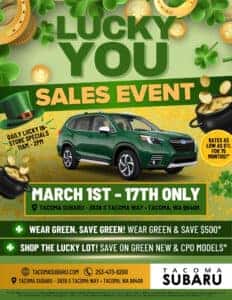 Lucky You Sales Event at Tacoma Subaru