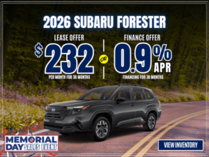 subaru forester lease apr offer memorial day 2026