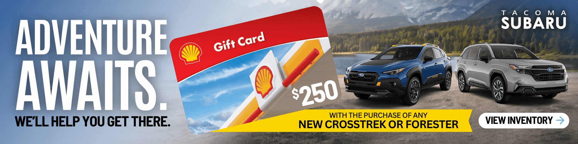 gas card promo at tacoma subaru