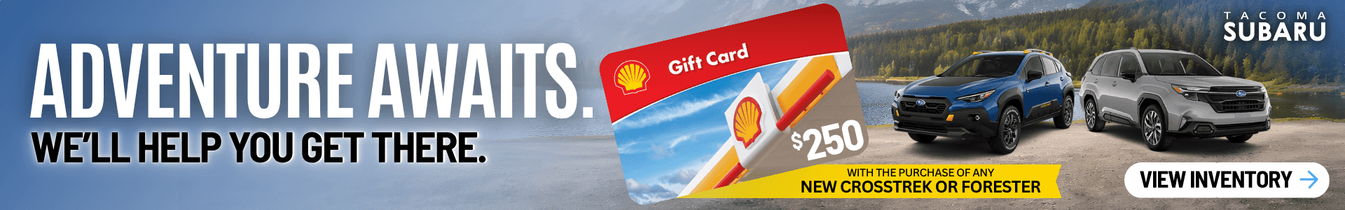 gas card promo at tacoma subaru