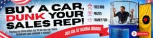 buy a car, dunk your sales rep 4th of july event at tacoma subaru