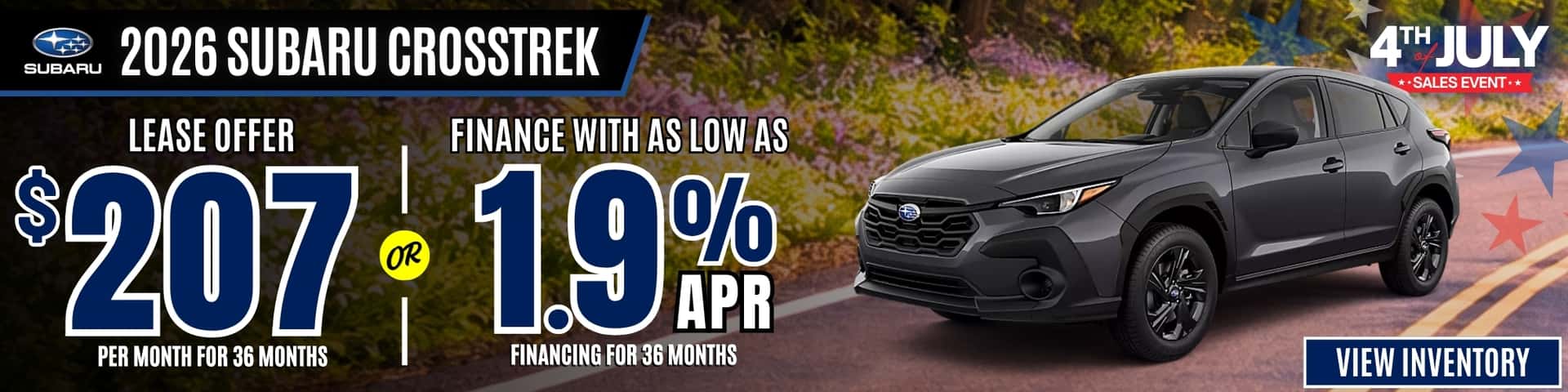 subaru crosstrek lease apr offer july26