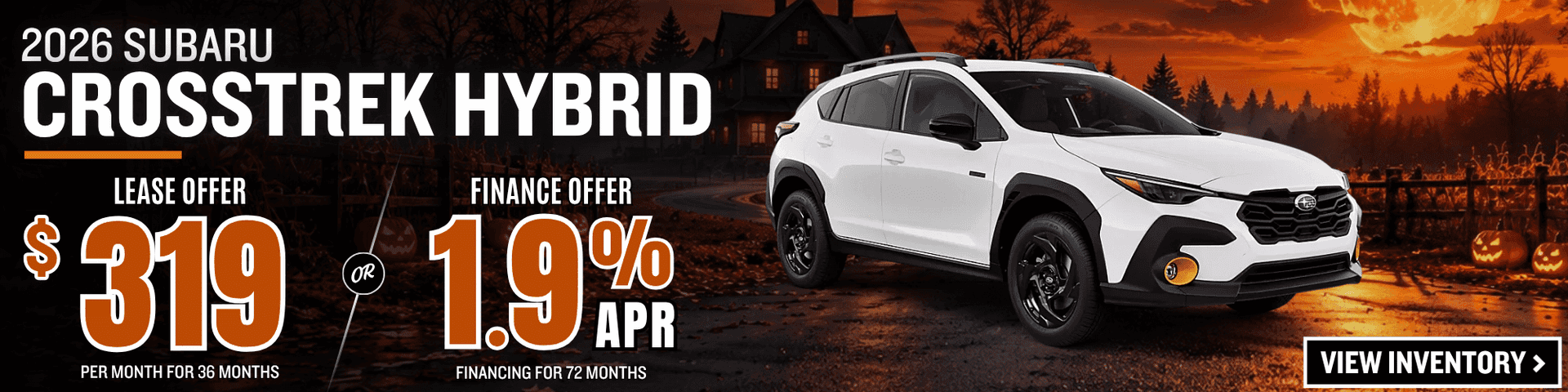 subaru crosstrek hybrid lease finance offer october 2026