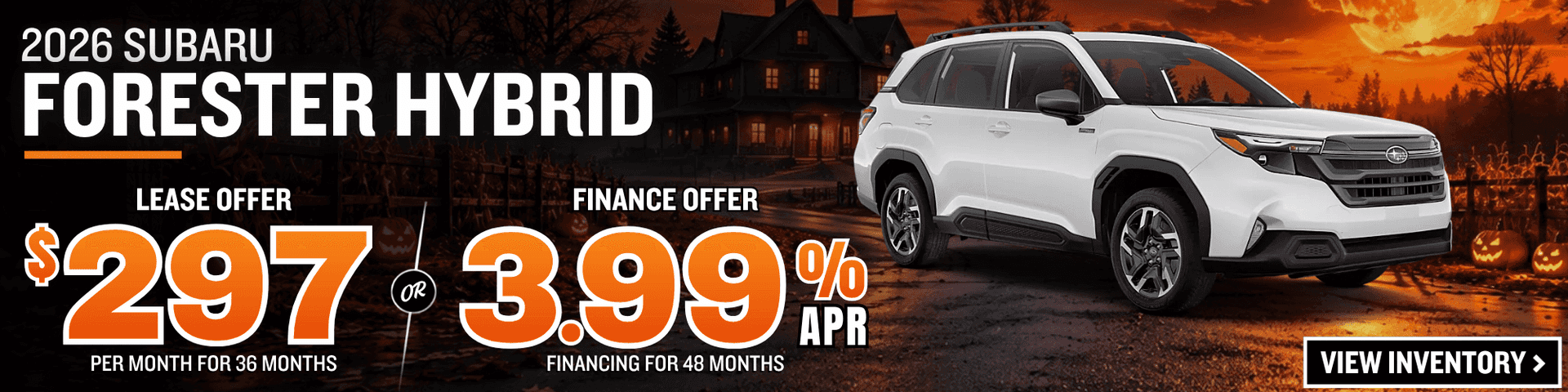subaru forester hybrid lease finance offer october 2026