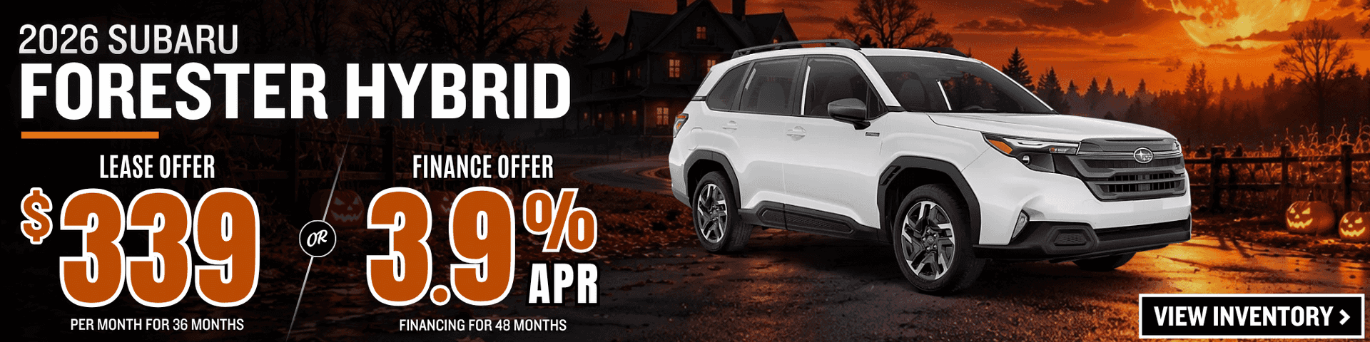 subaru forester hybrid lease finance offer october 2026