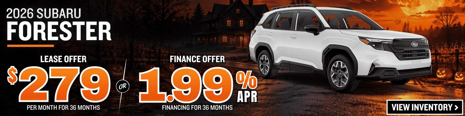 subaru forester lease finance offer october 2026