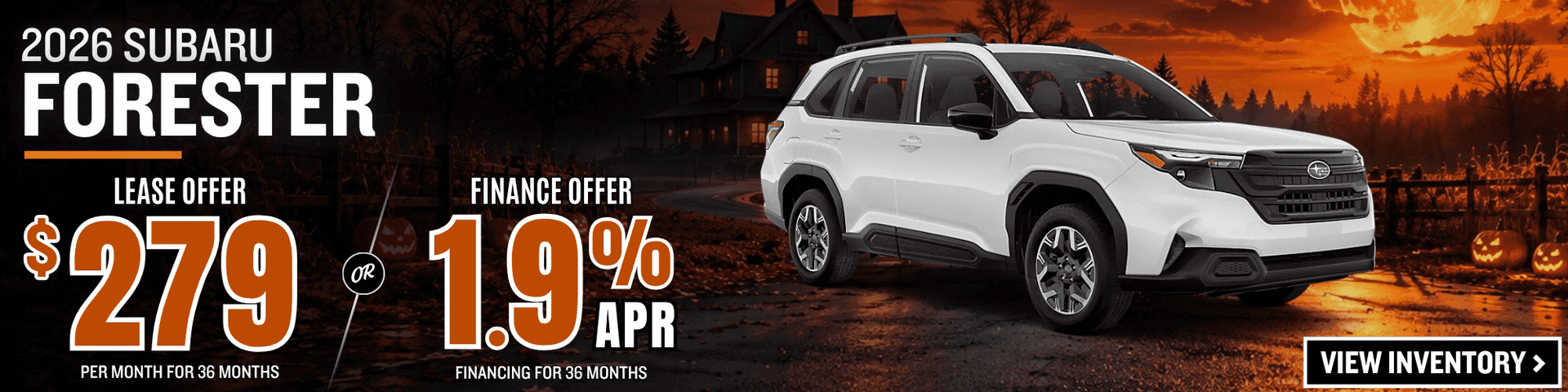 subaru forester lease finance offer october 2026