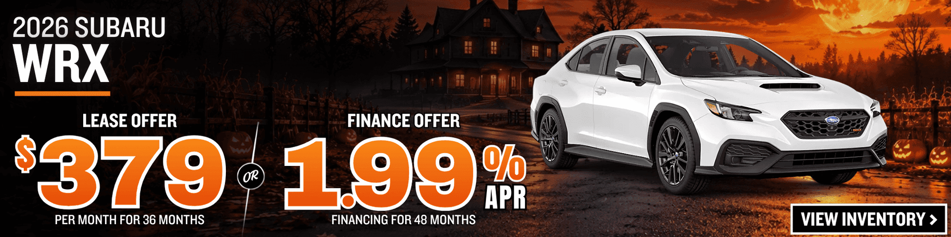 subaru wrx lease finance offer october 2026