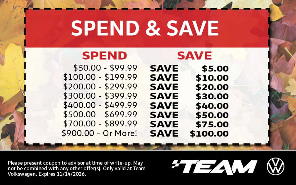 Spend More, Save More! Save up to $50 when spending $500 or more