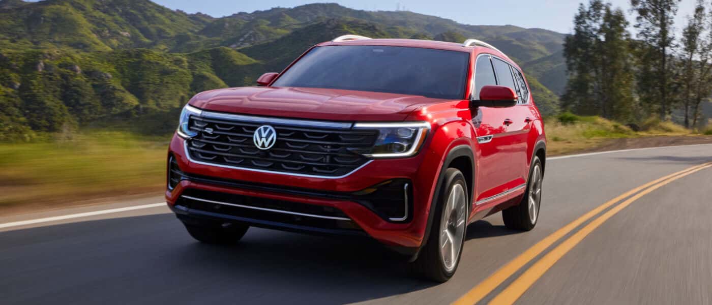 2026 VW Atlas Exterior On Country Road Turn