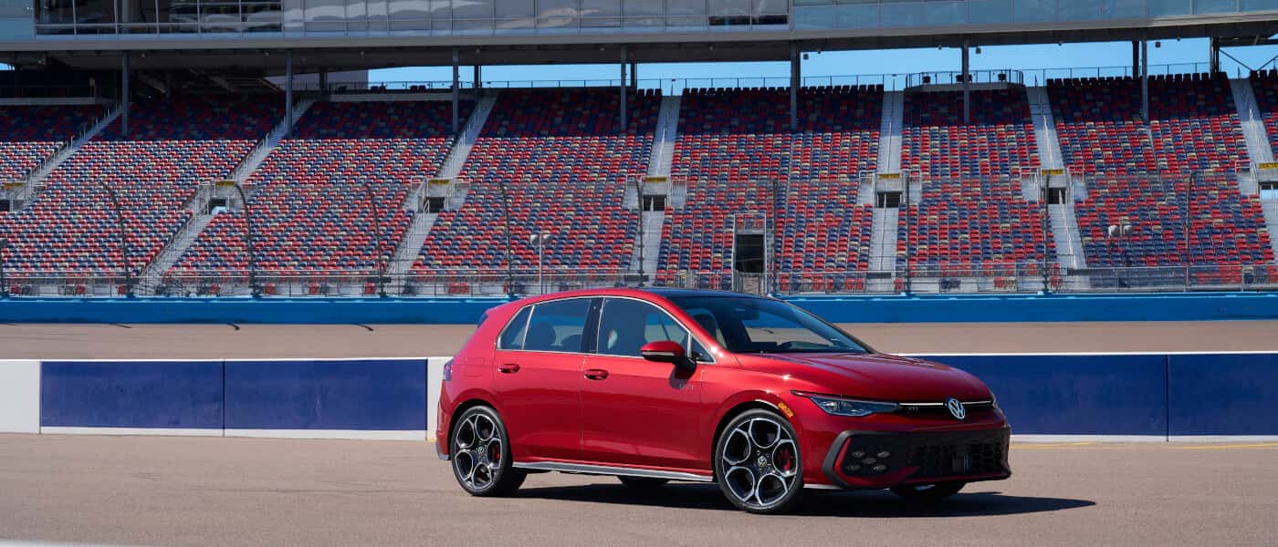26 VW Golf GTI Exterior Parked On Racetrack