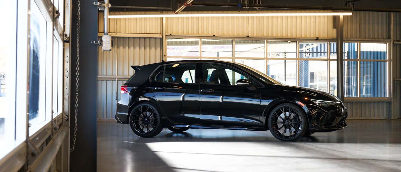 2026 VW Golf R Exterior Side View In Garage