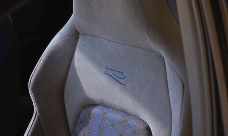 2026 Volkswagen Golf R Interior Seat Embroidery Detail