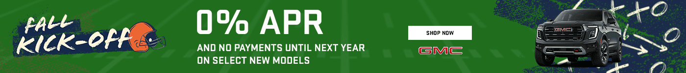 0% APR and No Payments Until Next Year on Select New Models