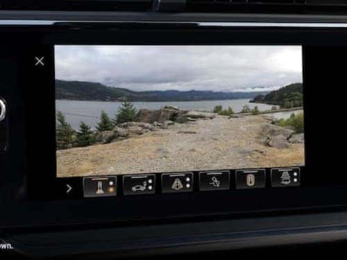 2024 GMC Sierra 1500 Denali view of touchscreen display showing rear camera view