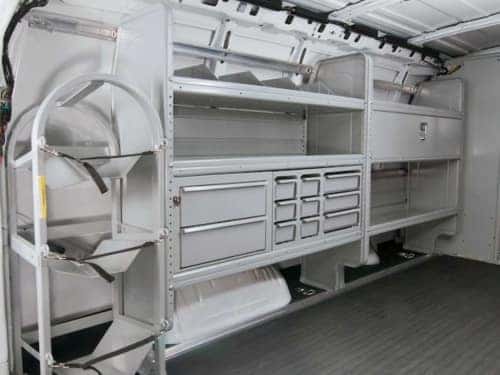 2024 GMC Savana Cargo Van view of storage space in cargo area