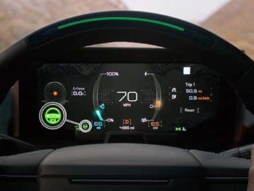 2025 Hummer EV SUV driver's dash showing super cruise feature