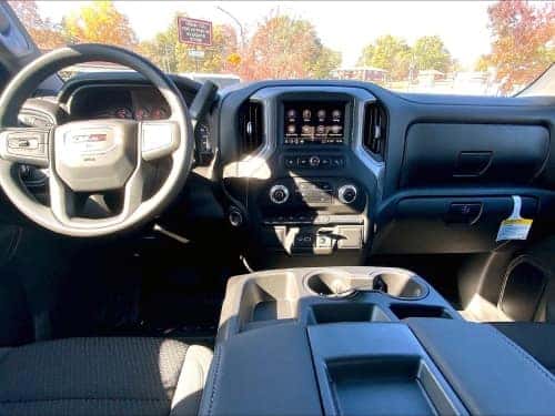 2025 GMC Sierra 1500 interior view of front seating area