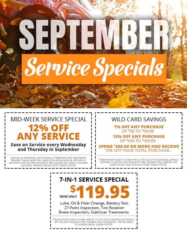 September Service Specials
