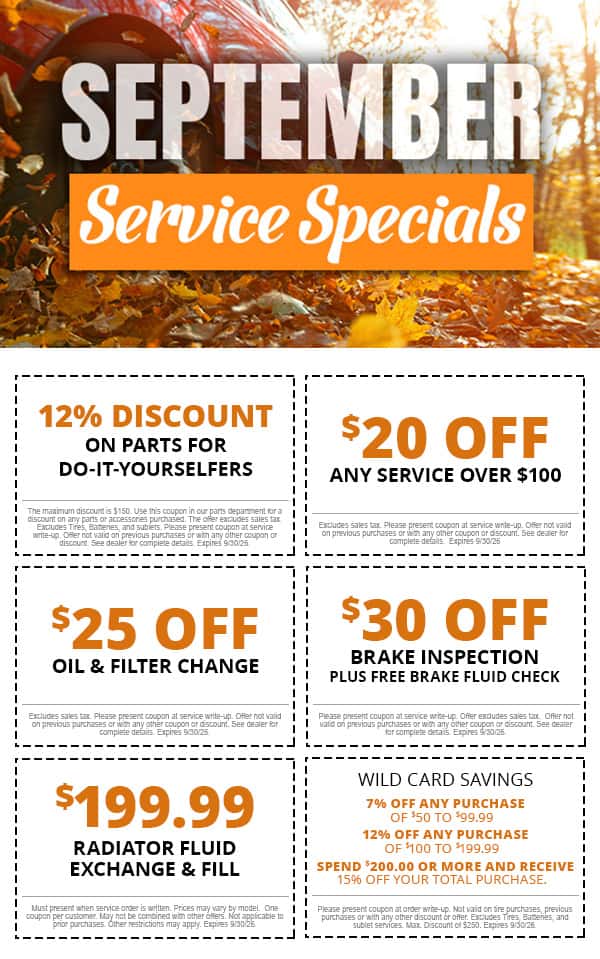 September Service Specials