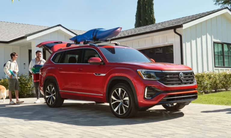2026 Volkswagen Atlas on driveway with kayak