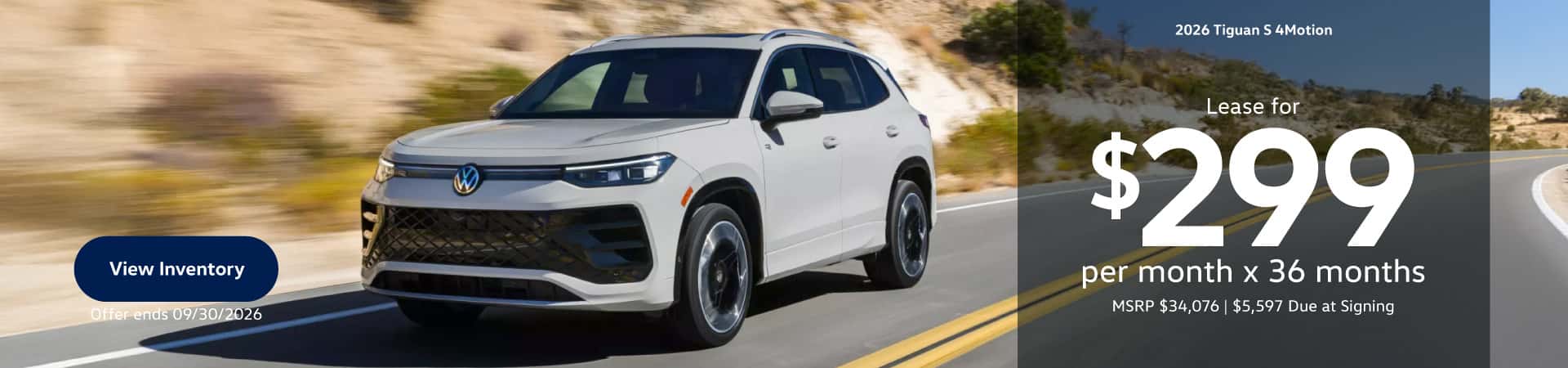 2026 Tiguan lease