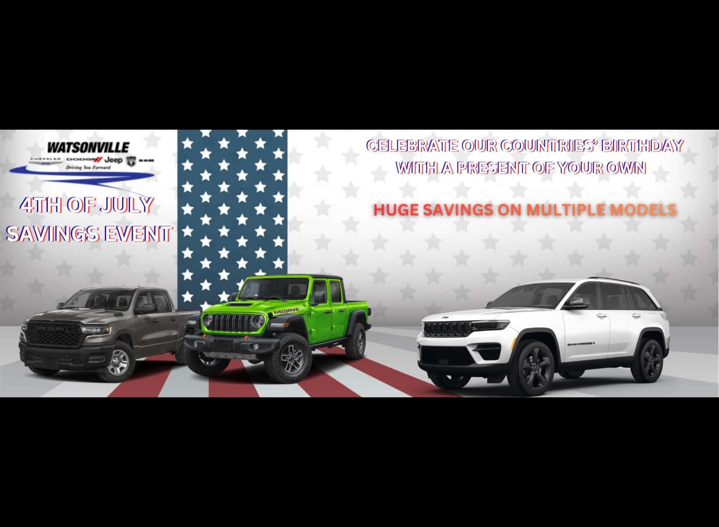 4th of July savings banner