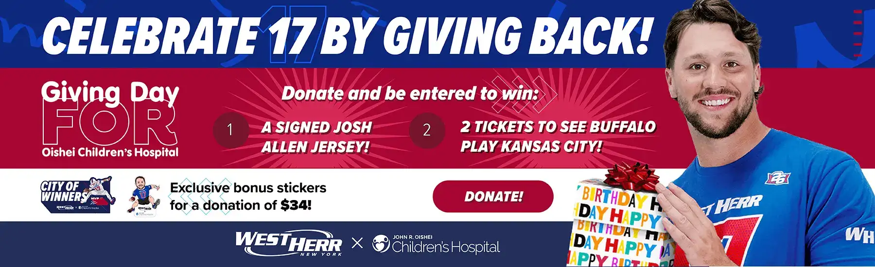Celebrate 17 by giving back!