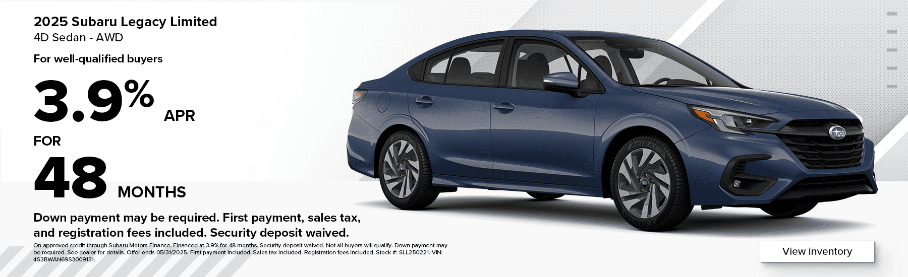 Subaru Legacy Financing offer