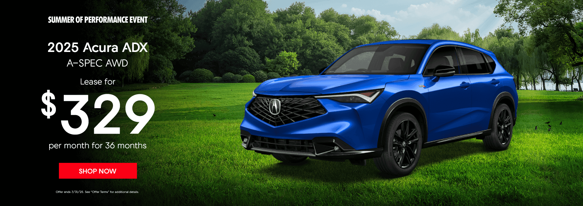 2025 Acura ADX A-SPEC AWD Lease for $329 per month for 36 months