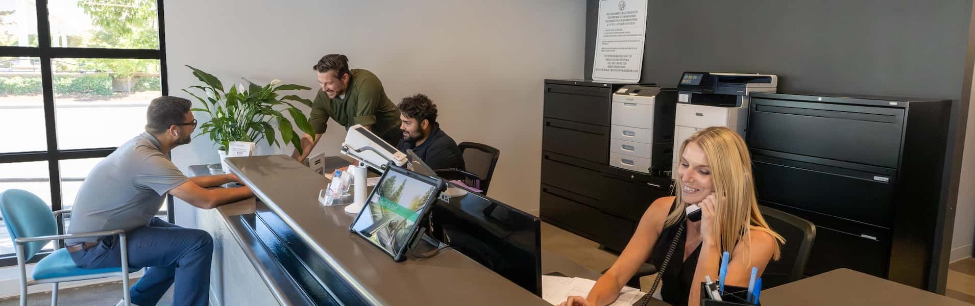 Collision center staff