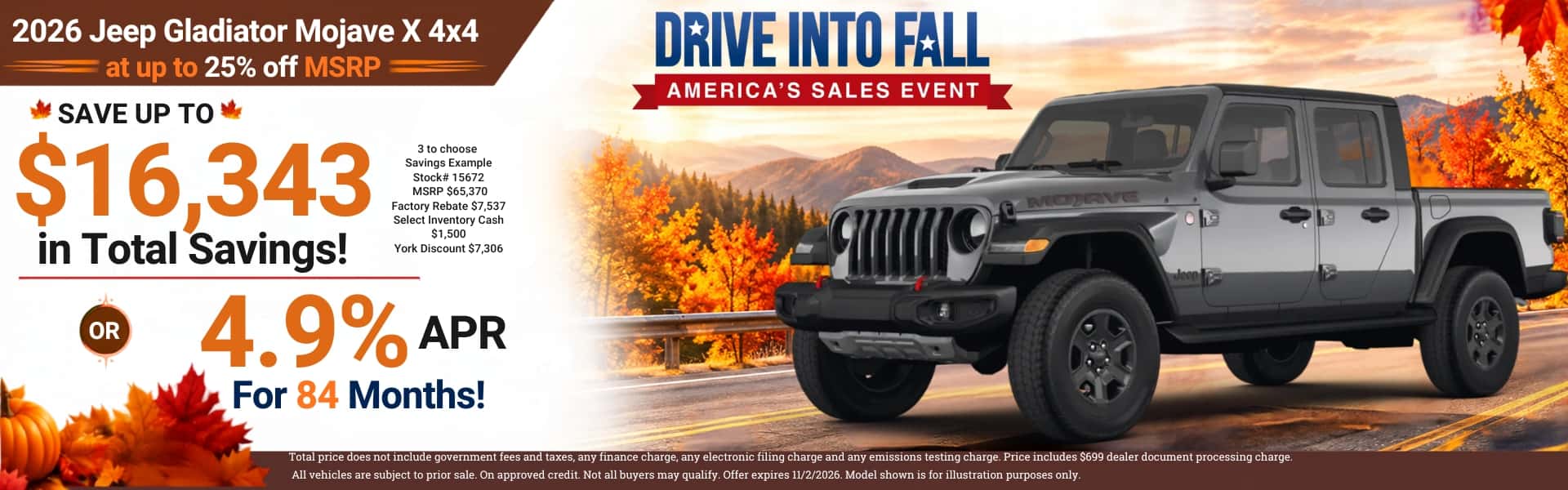 Drive into Fall Gladiator