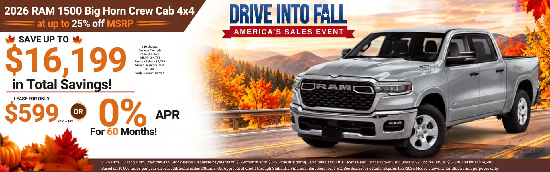 Drive into Fall RAM 1500