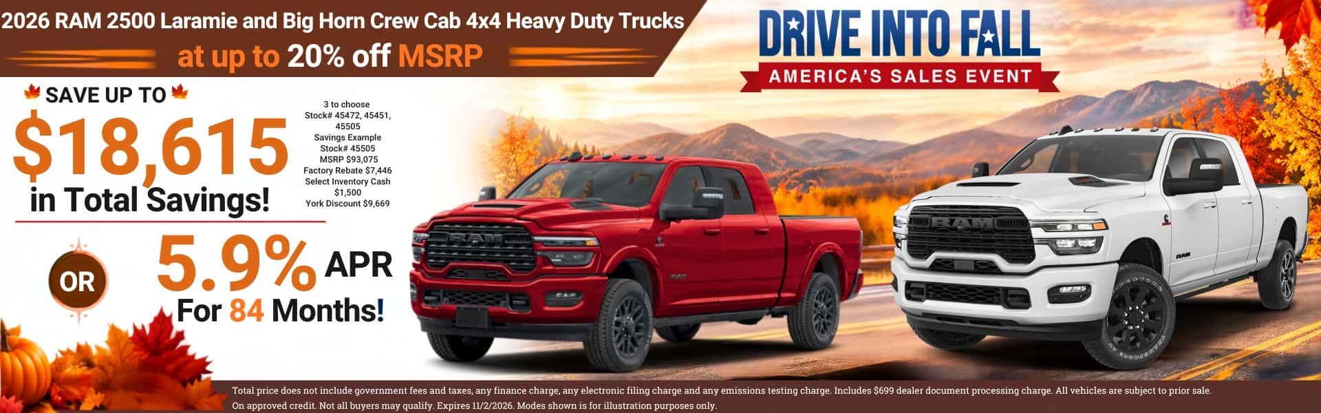 Drive into Fall 2500