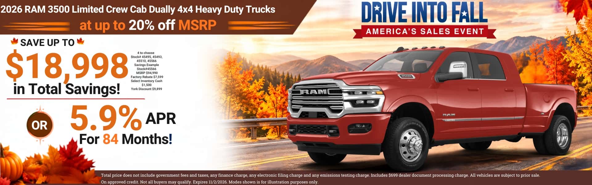 Drive into Fall 3500